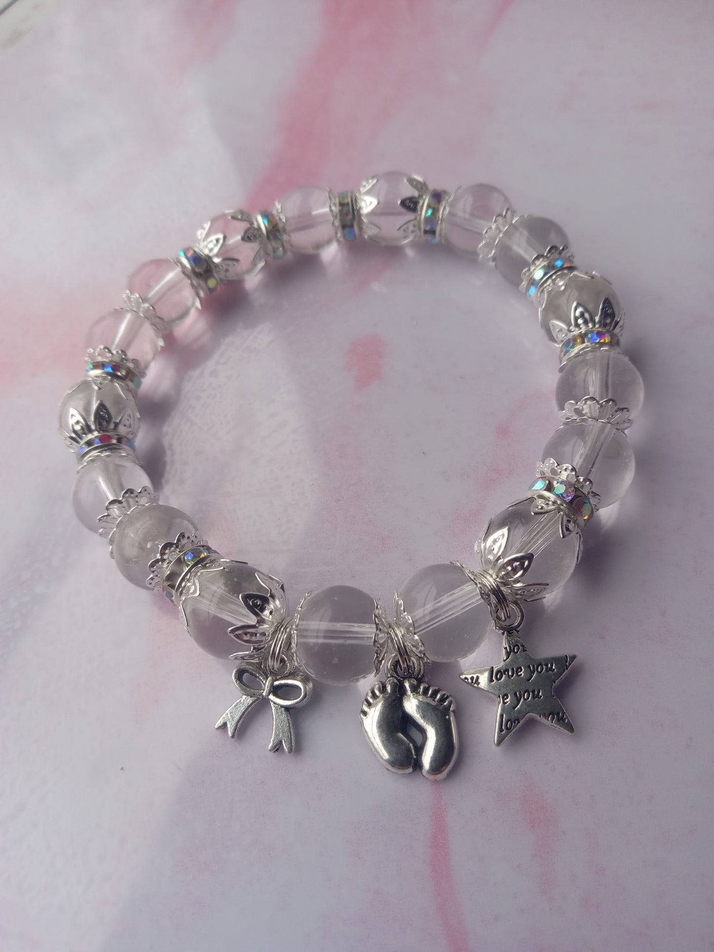 Baby Feet Charm Bracelet