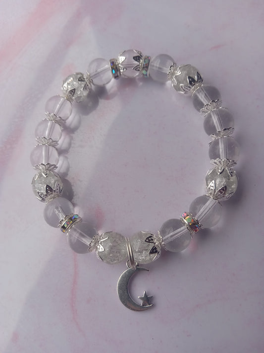 Moon & Star Silver Charm Bracelet