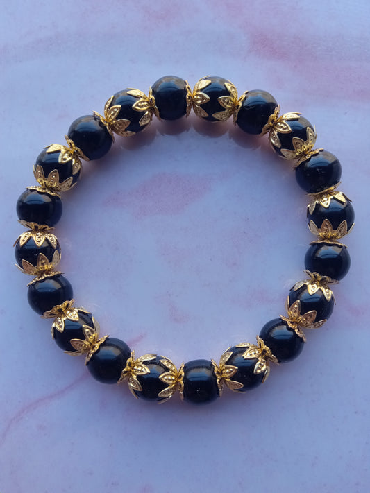 Black & Gold Men's Bracelet