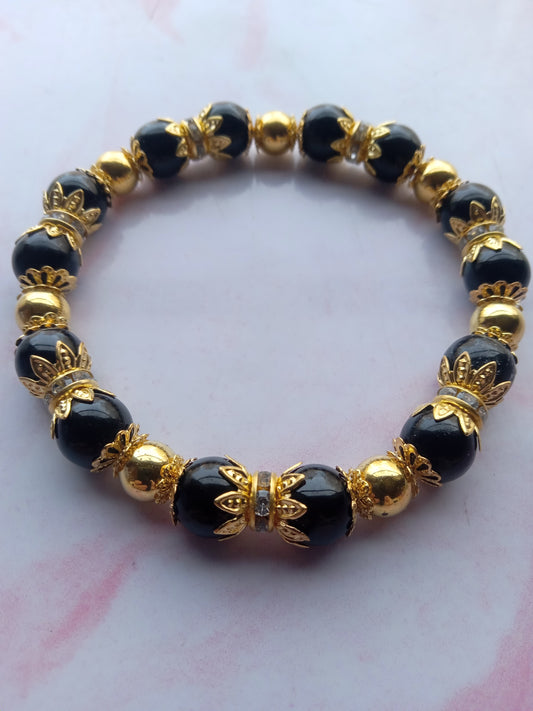 Black & Gold Men's Bracelet