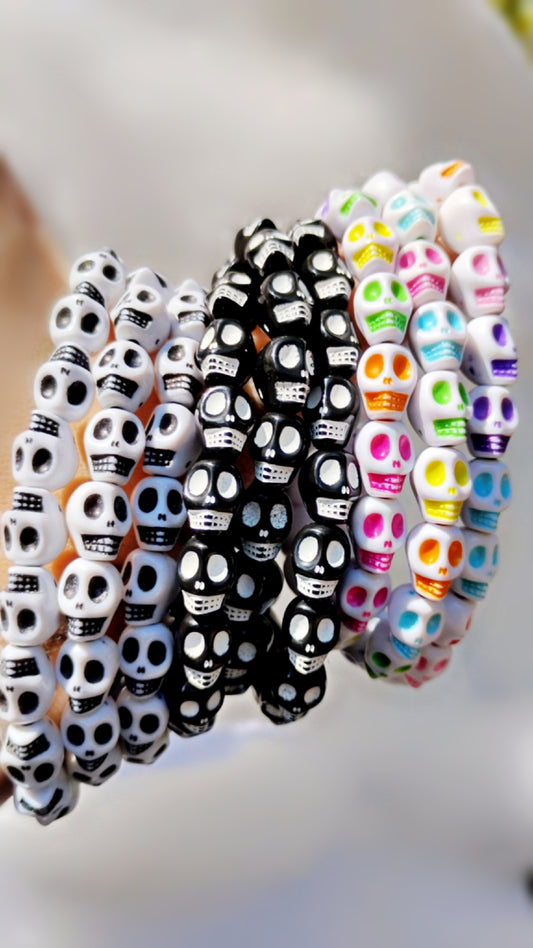 Spooky Skeleton Beaded Bracelets