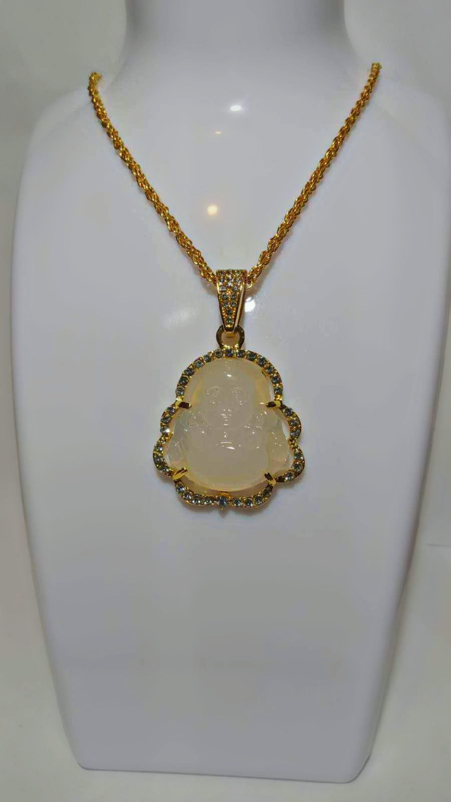 White Buddha Necklace