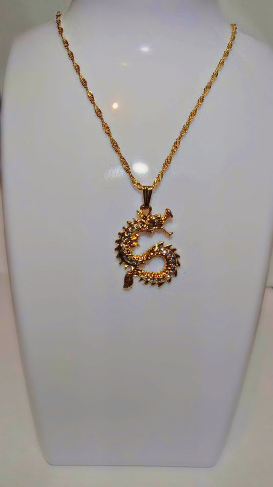 Gold Dragon Necklace