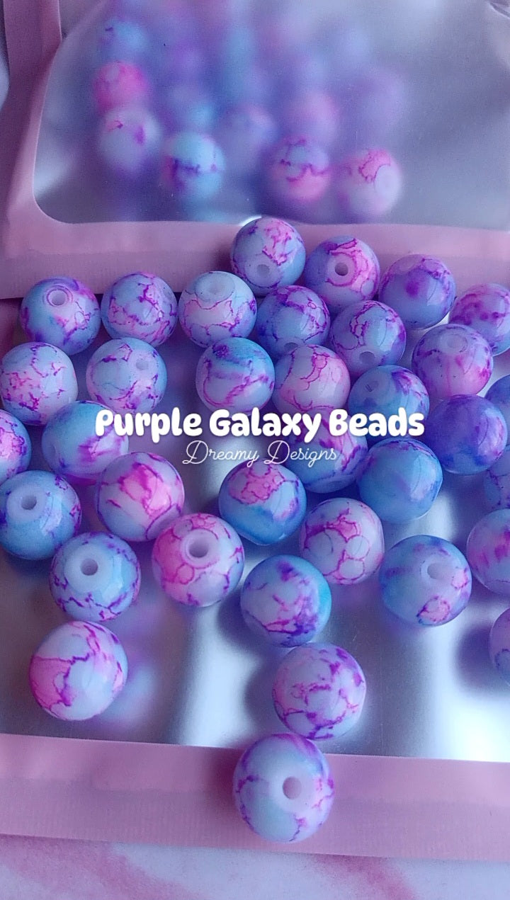 Purple Galaxy Bead Bag