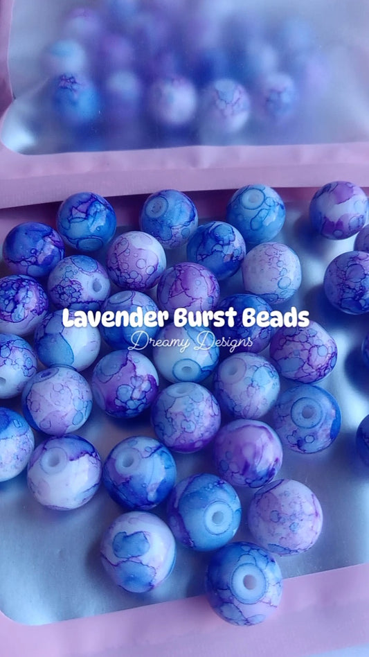 Lavender Burst Bead Bag