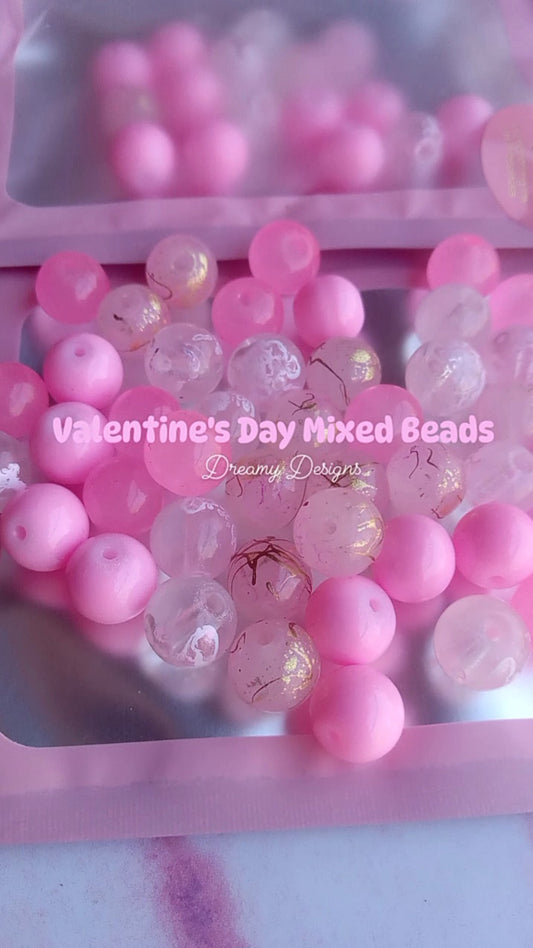Valentine's Day Mixed Bead Bag