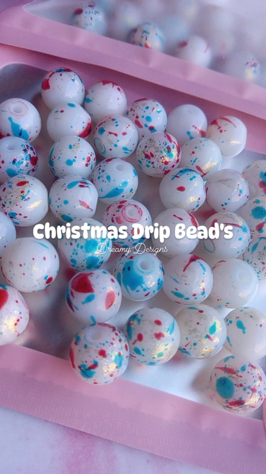 Christmas Drip Bead Bag