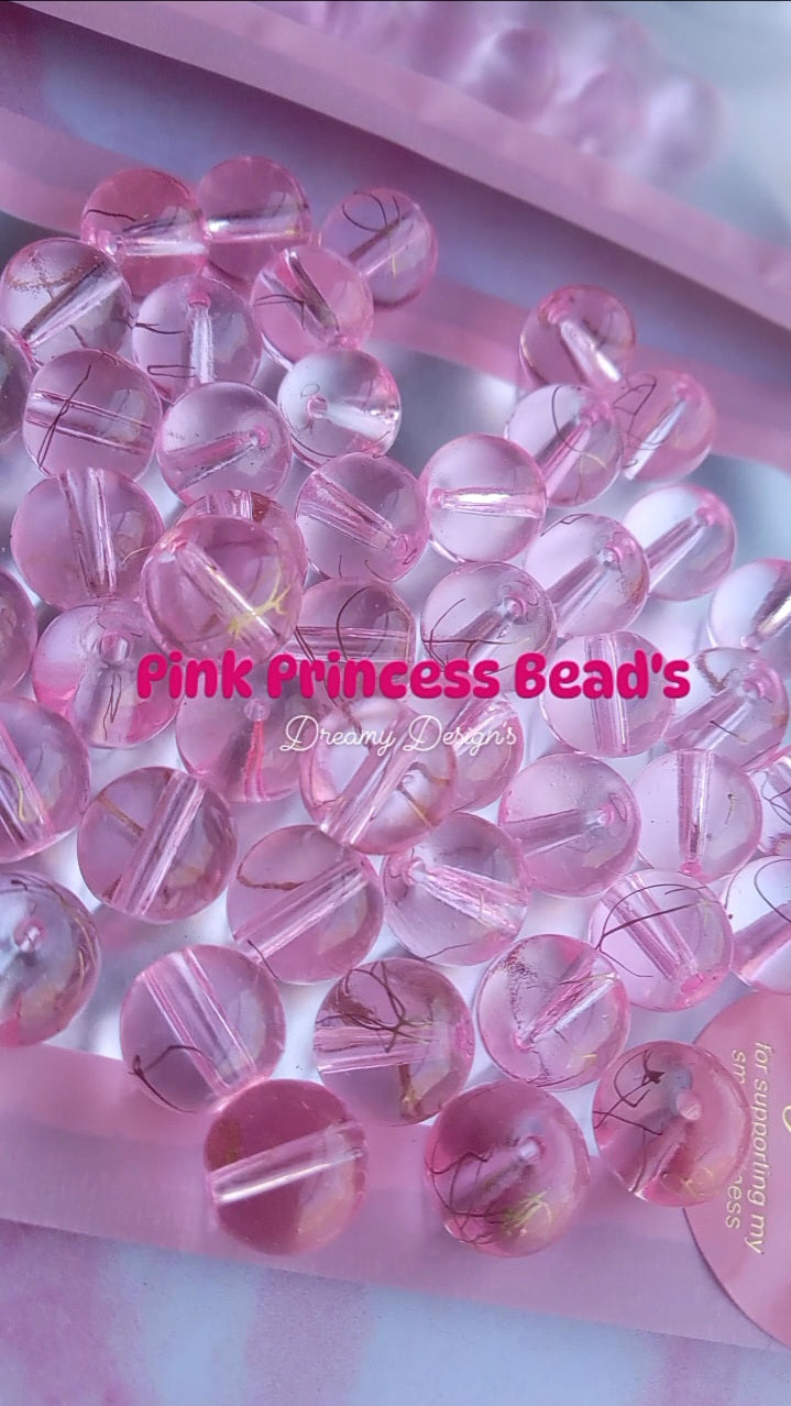 Pink Princess Bead Bag