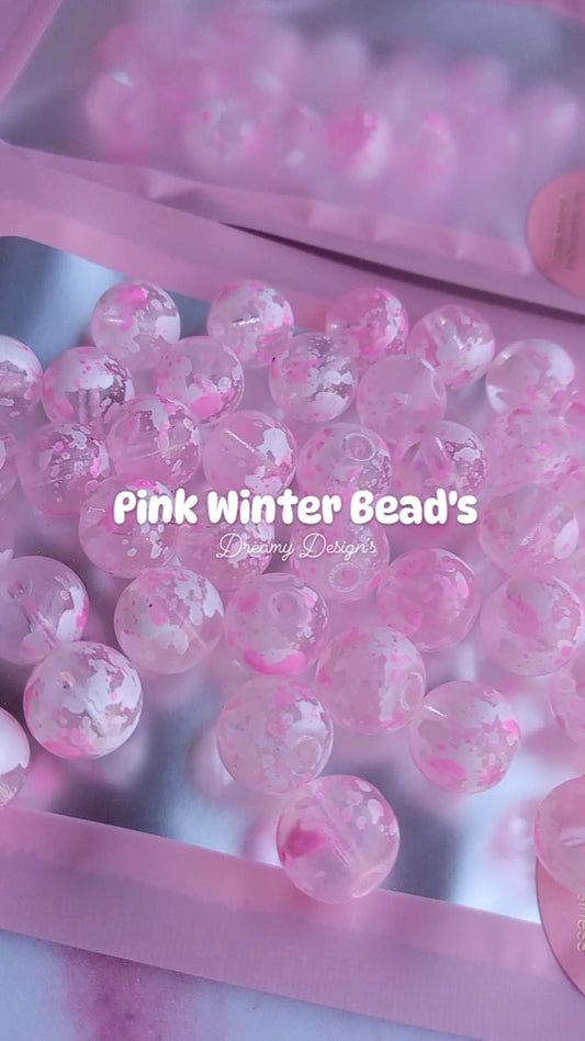 Pink Winter Bead Bag