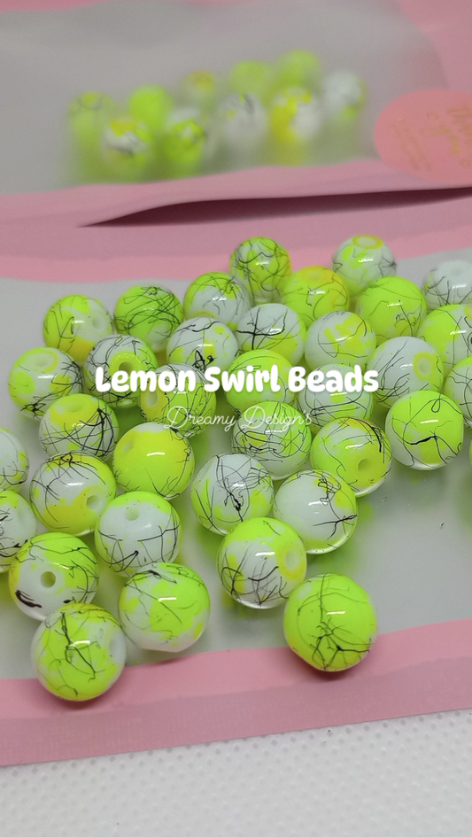 Lemon Swirl Bead Bag
