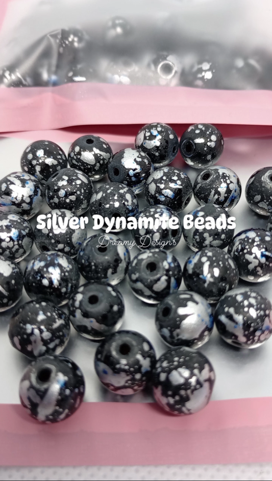 Silver Dynamite Bead Bag