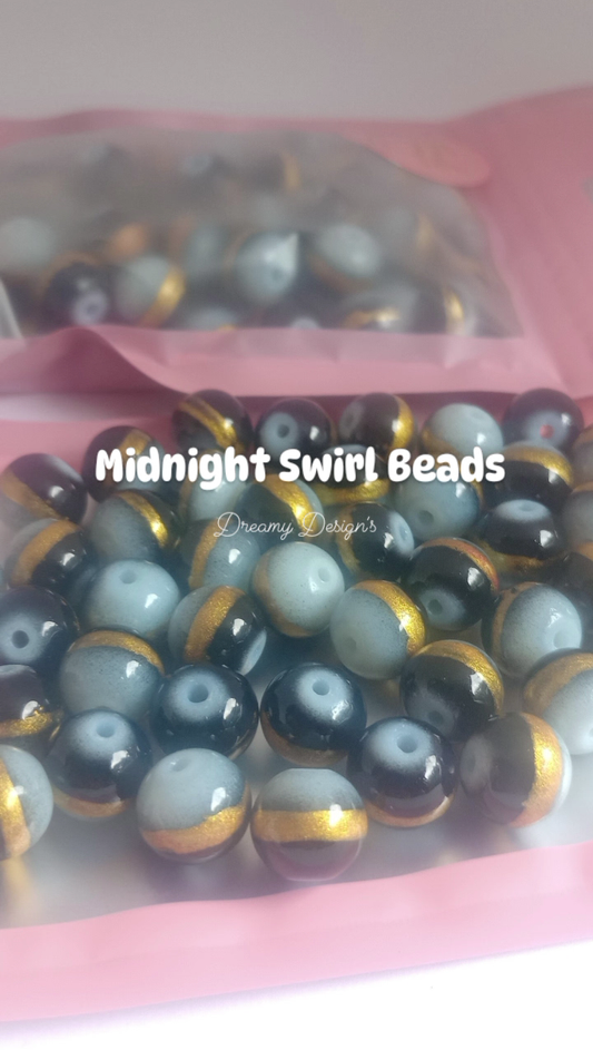 Midnight Swirl Bead Bag