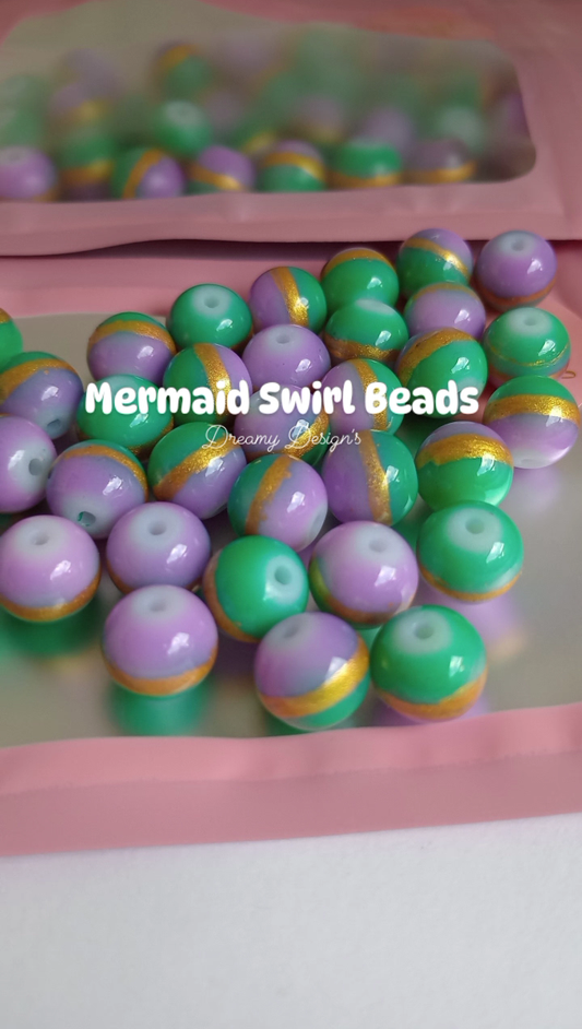 Mermaid Swirl Bead Bag