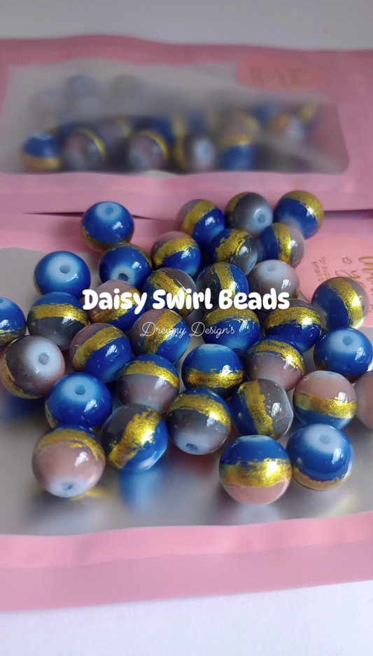 Daisy Swirl Bead Bag