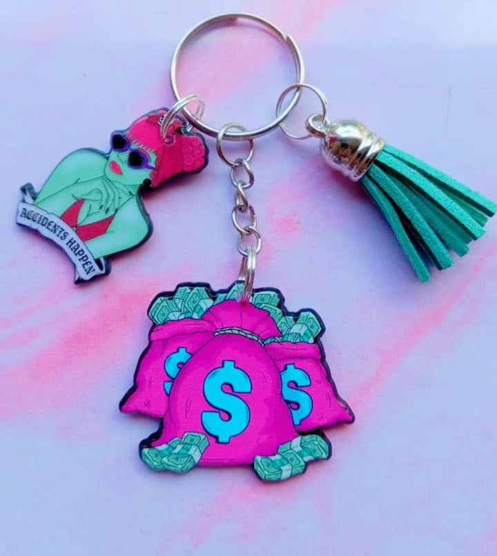 Accidents Happen Key Chain