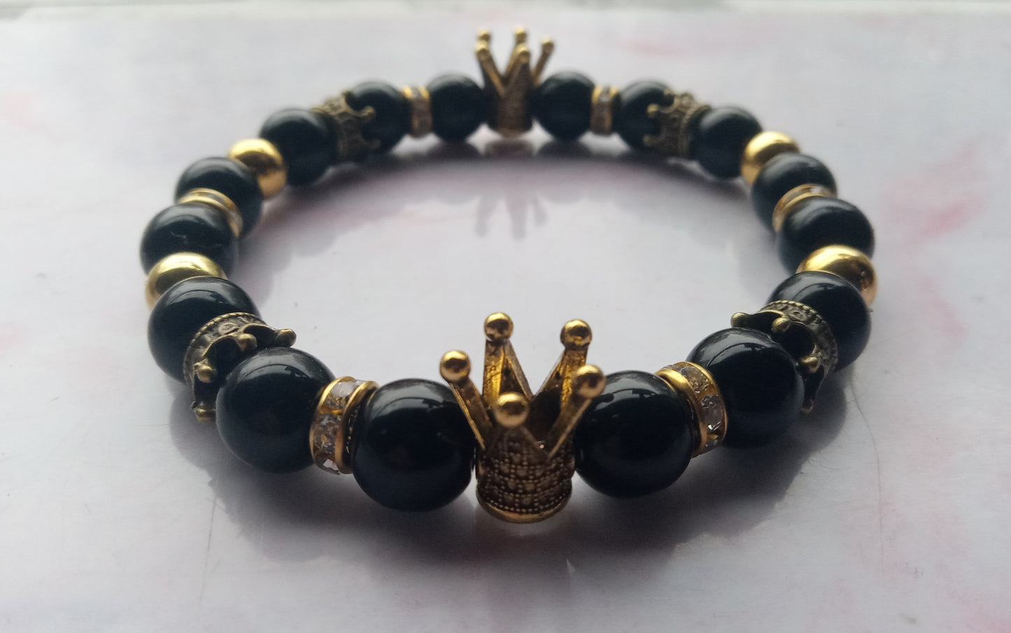 Black & Gold King Men's Bracelet