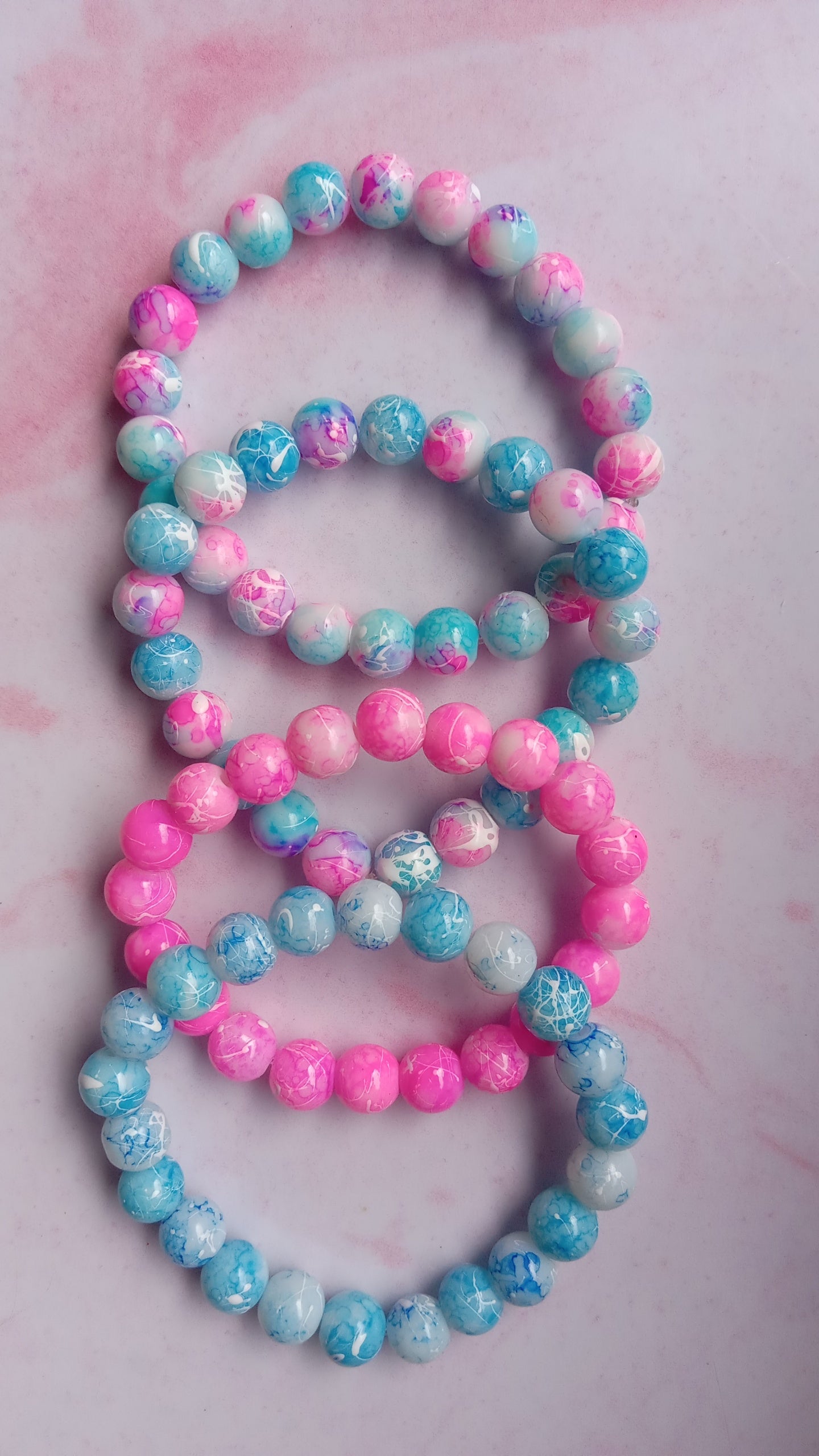 Cotton Candy Beaded Bracelet Set