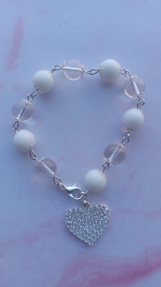 Heart Linked Charm Bracelet