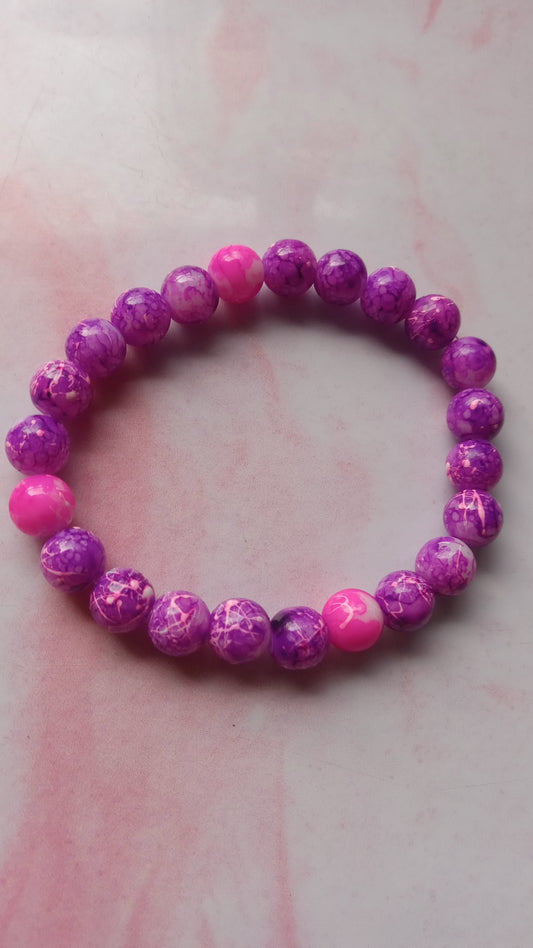 Purple Rush Beaded Bracelet