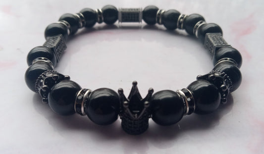 Black Bling King Men's Bracelet