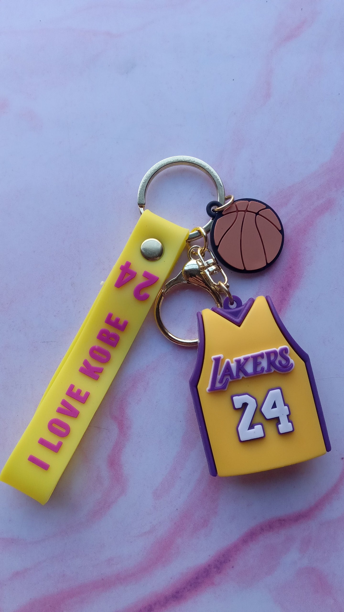 Love Kobe Basketball Key Chain