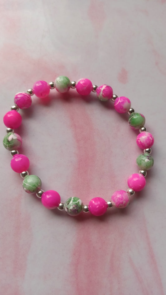 Pink Earth Beaded Bracelet