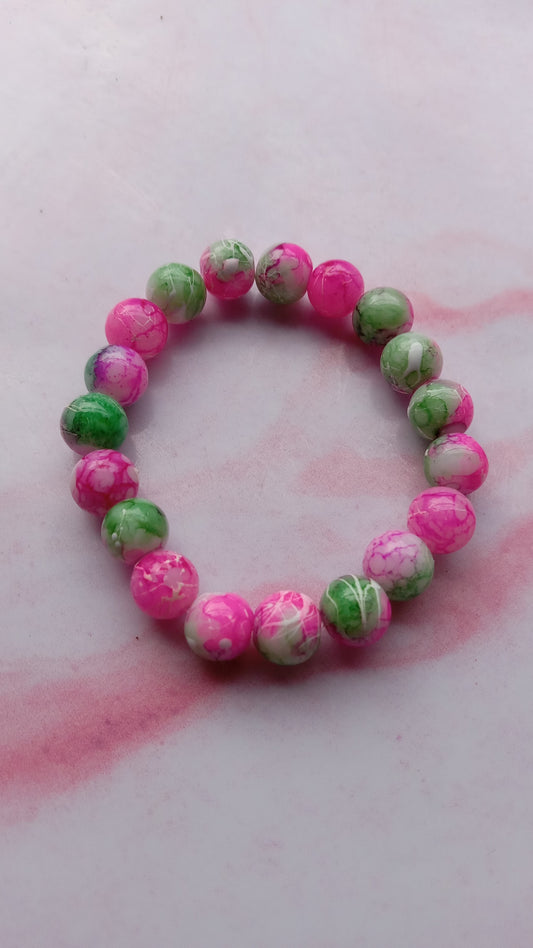 Pink Earth Beaded Bracelet