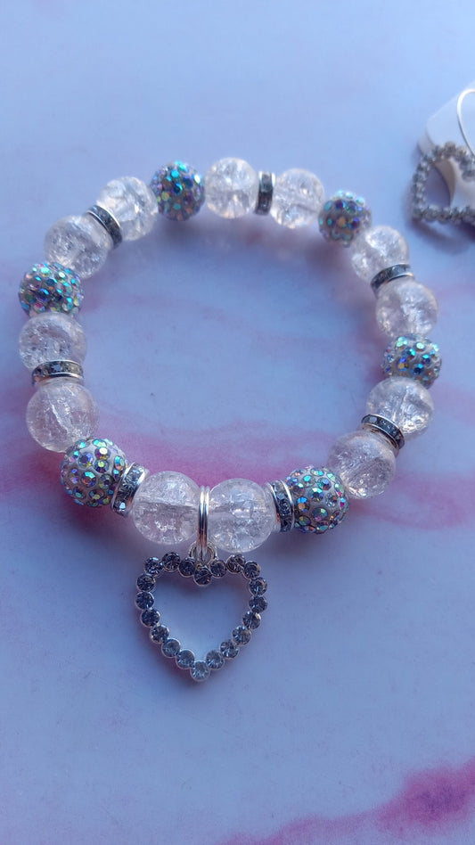 Silver Heart Charm Bracelet