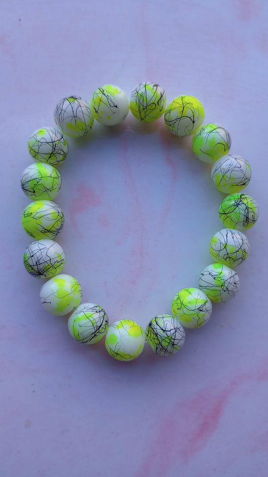 Lemon Swirl Beaded Bracelet