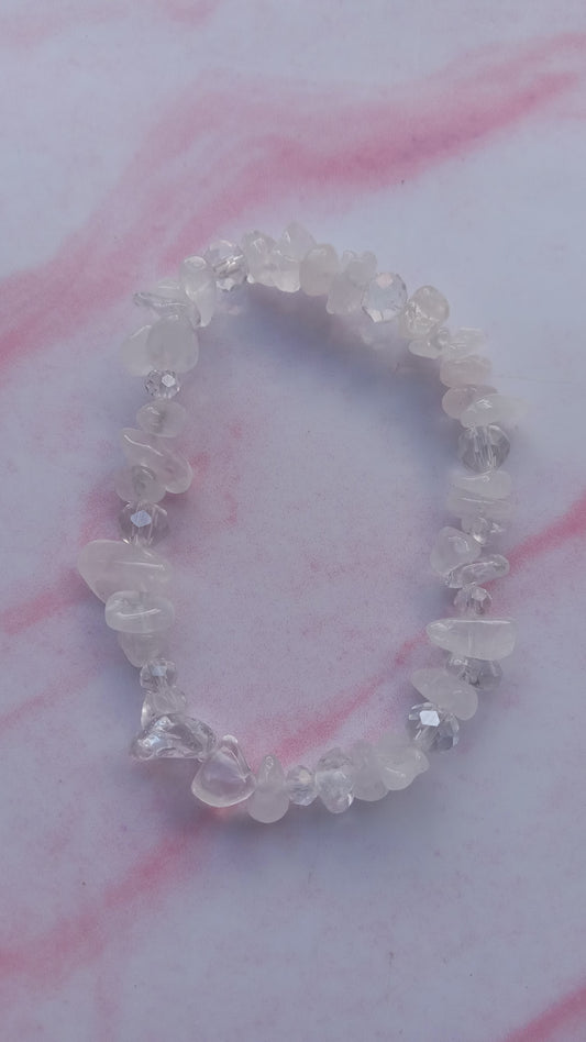 Clear Quartz Crystal Stone Bracelet