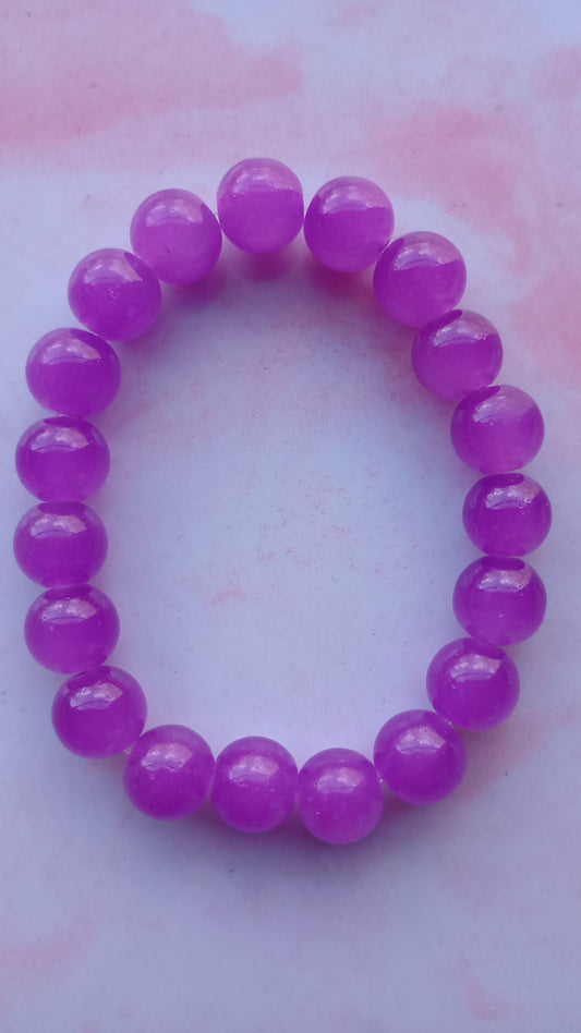 Purple Drop Beaded Bracelet