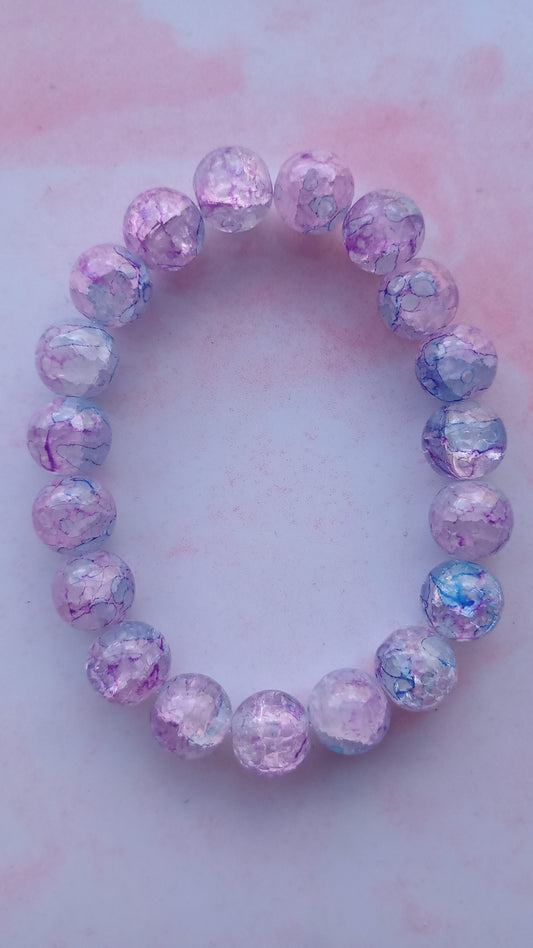 Purple Crystal Sky Beaded Bracelet