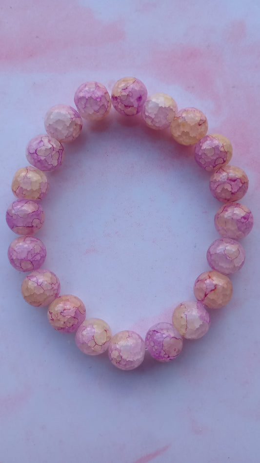 Purple Sunset Beaded Bracelet