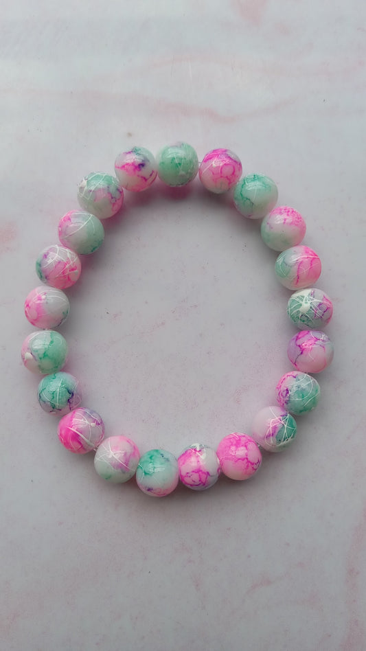 Pink World Beaded Bracelet