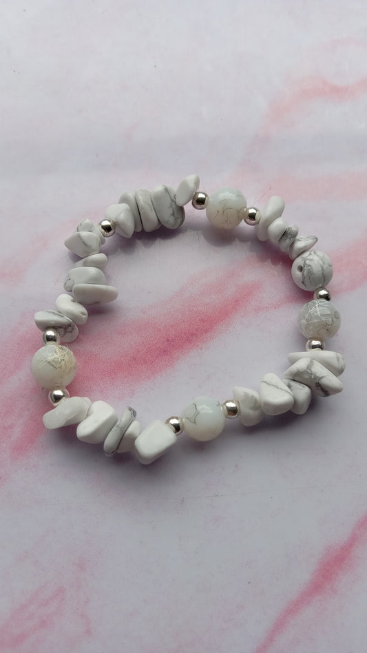 White Moonstone Crystal Stone Bracelet