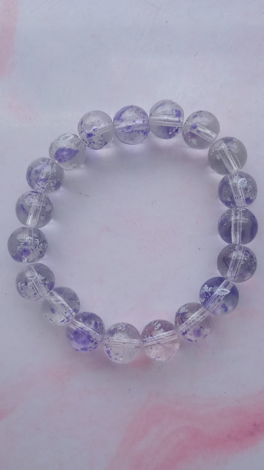 Purple Raindrop Beaded Bracelet