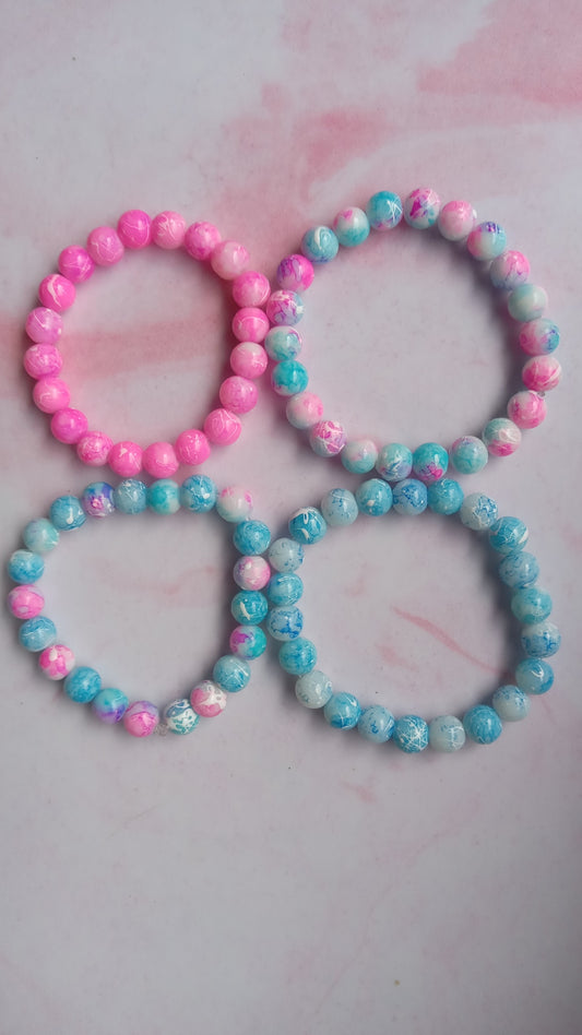 Cotton Candy Beaded Bracelet Set