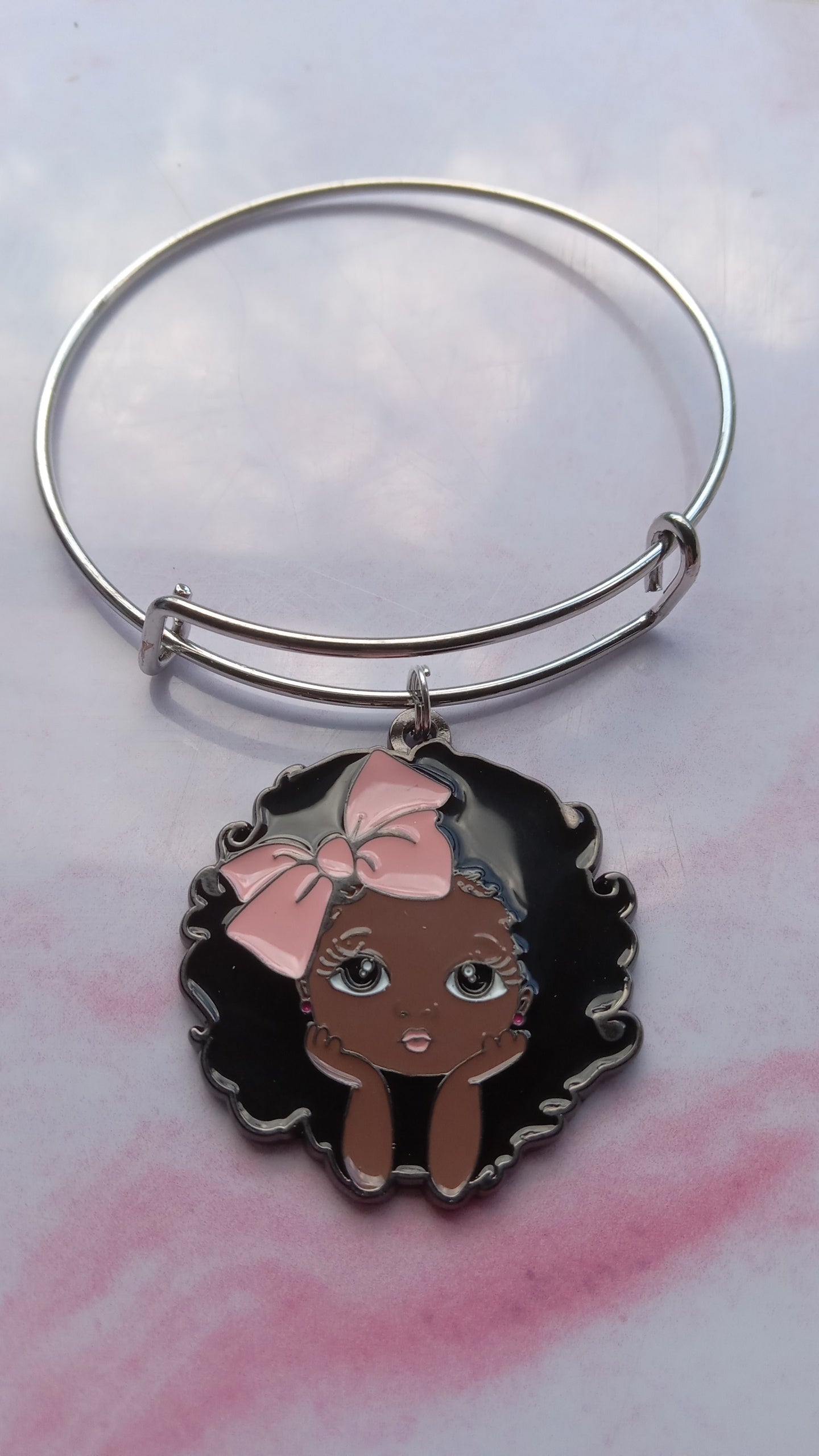 Little Brown Girl Bangle Bracelet