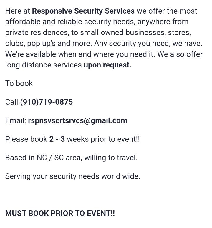 Responsive Security Services