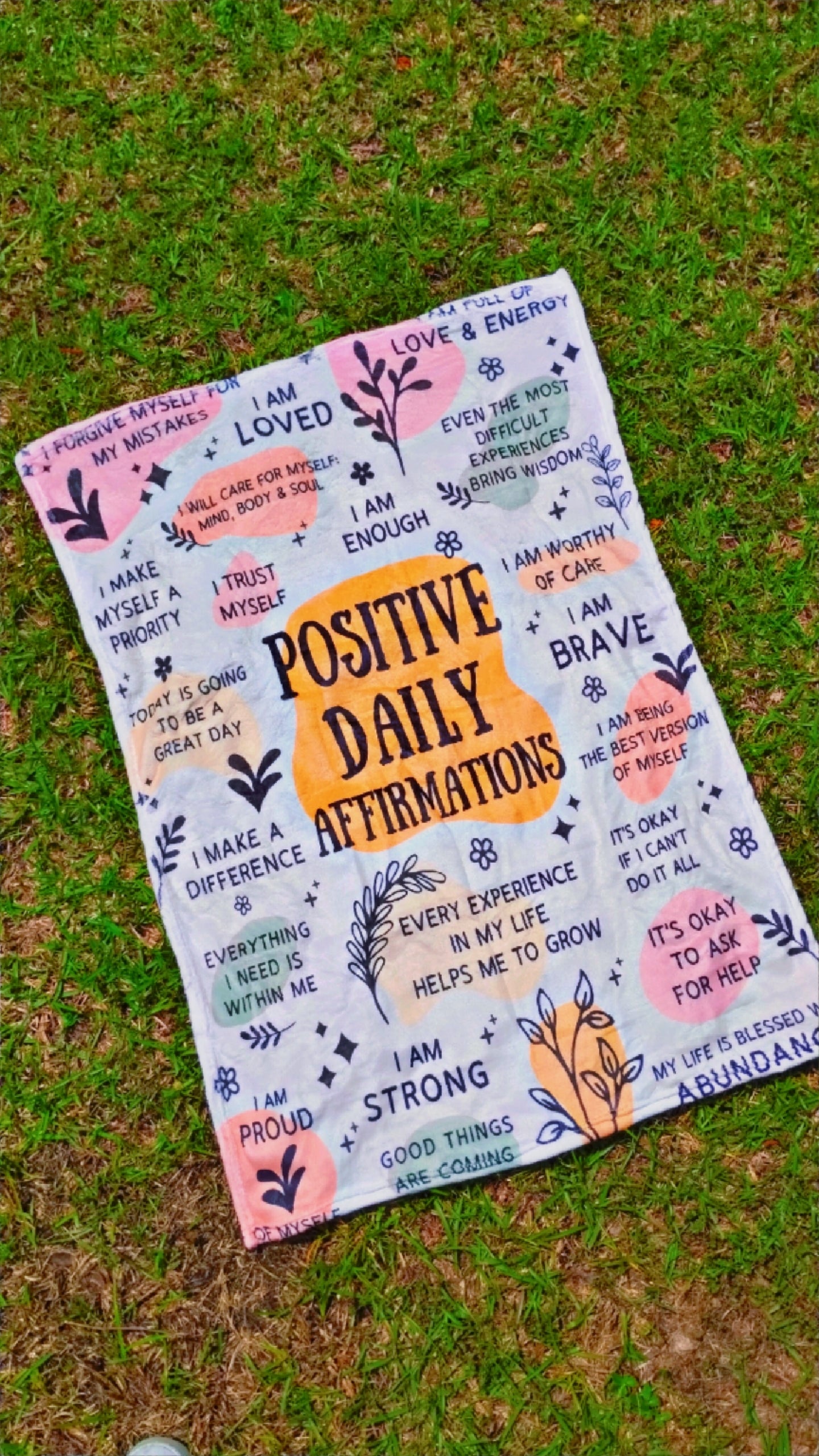 Positive Daily Affirmations Kid's Blanket