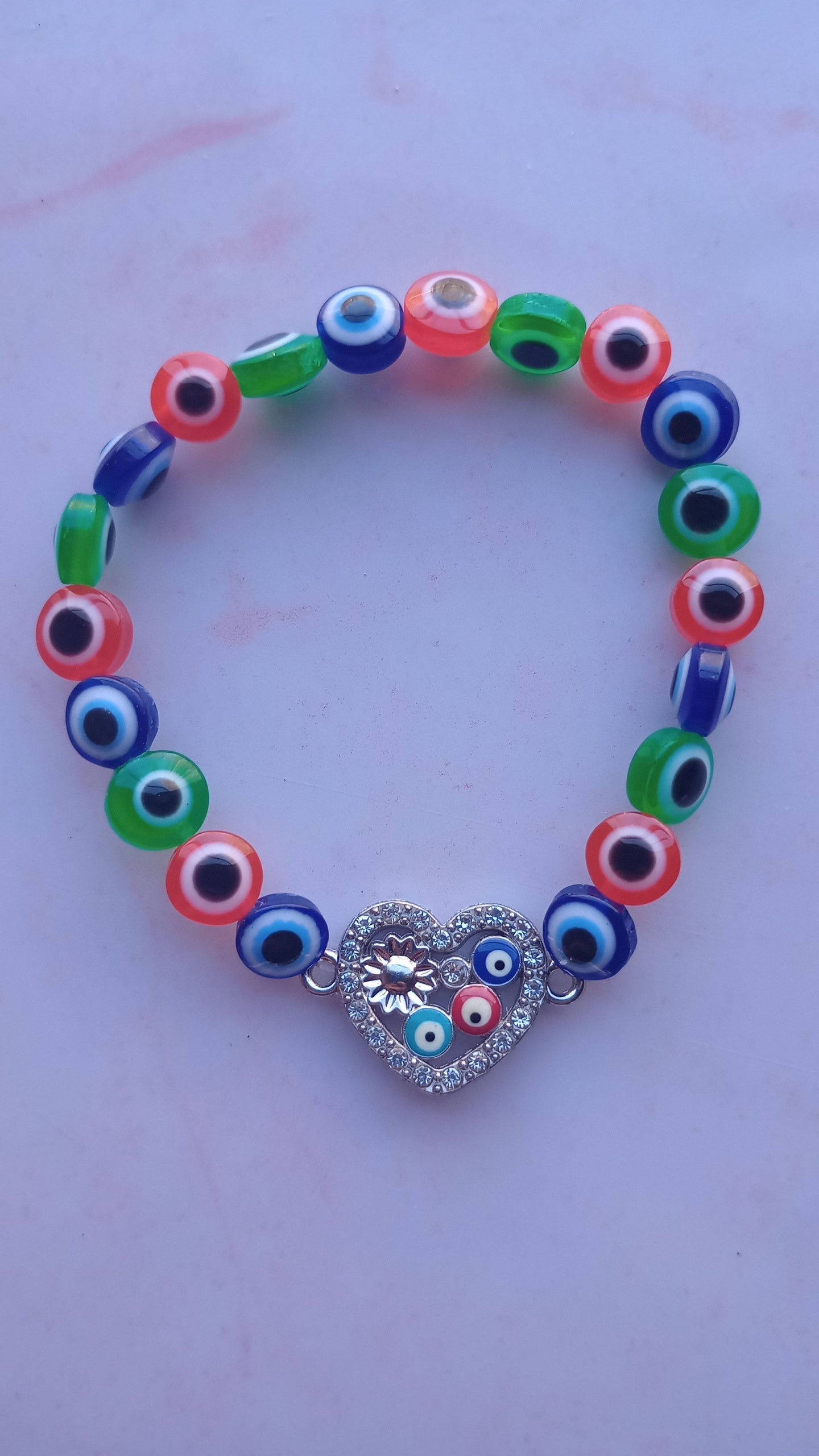 Heart Eye Beaded Bracelet