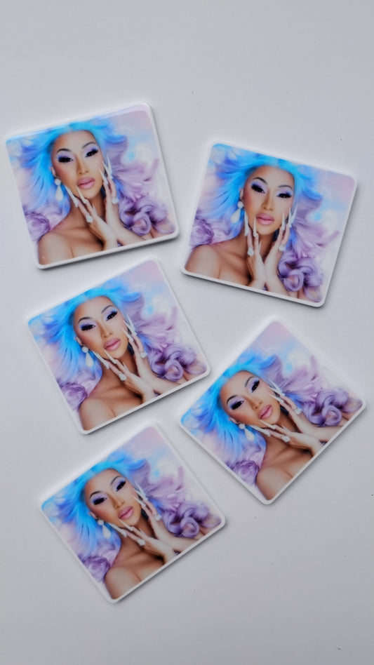 Blue Cardi B Charms (5 Pack)